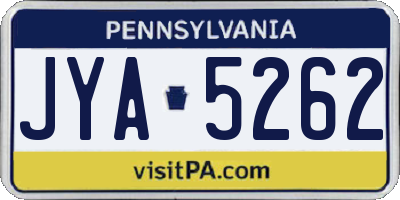 PA license plate JYA5262