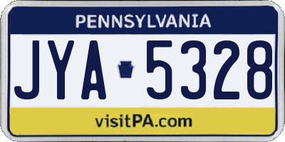 PA license plate JYA5328