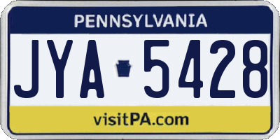 PA license plate JYA5428