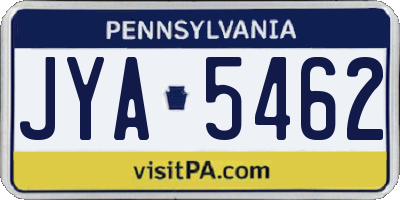 PA license plate JYA5462