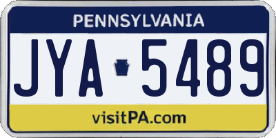 PA license plate JYA5489