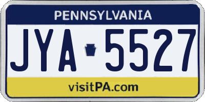 PA license plate JYA5527
