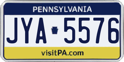 PA license plate JYA5576