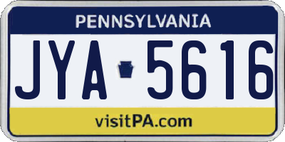 PA license plate JYA5616