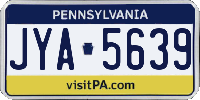 PA license plate JYA5639