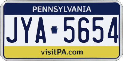 PA license plate JYA5654