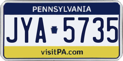 PA license plate JYA5735