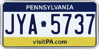 PA license plate JYA5737