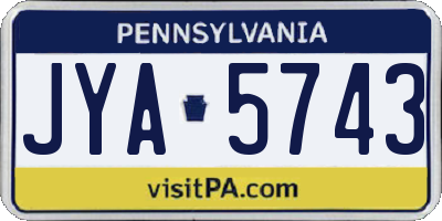 PA license plate JYA5743