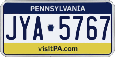 PA license plate JYA5767