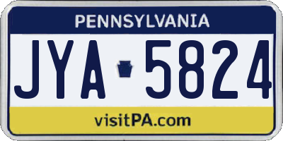 PA license plate JYA5824