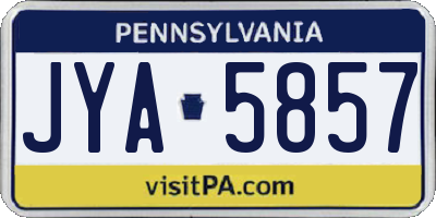 PA license plate JYA5857