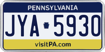 PA license plate JYA5930