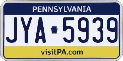 PA license plate JYA5939