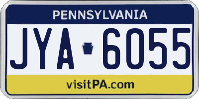 PA license plate JYA6055