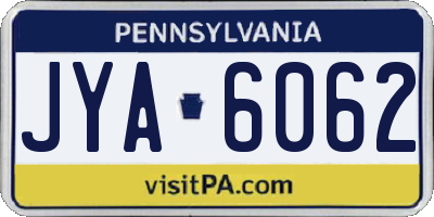 PA license plate JYA6062