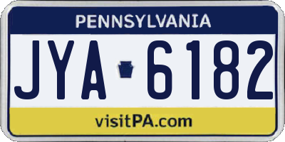 PA license plate JYA6182