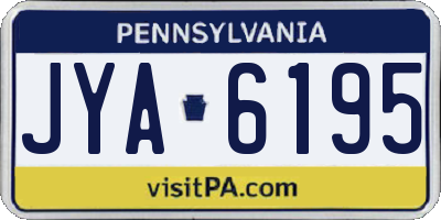 PA license plate JYA6195