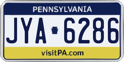PA license plate JYA6286