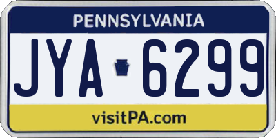 PA license plate JYA6299