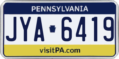 PA license plate JYA6419