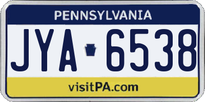 PA license plate JYA6538