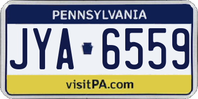 PA license plate JYA6559