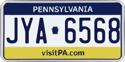 PA license plate JYA6568
