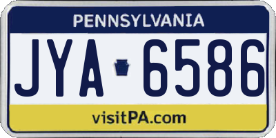 PA license plate JYA6586