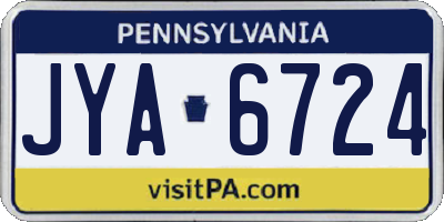 PA license plate JYA6724