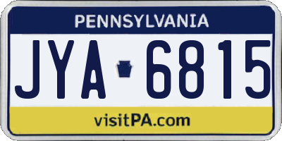 PA license plate JYA6815