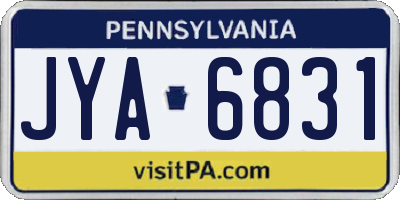 PA license plate JYA6831