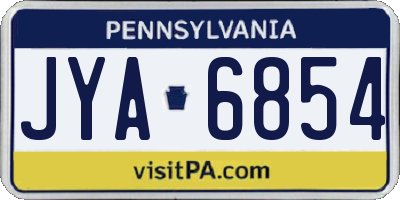 PA license plate JYA6854