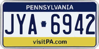 PA license plate JYA6942