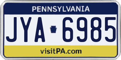 PA license plate JYA6985