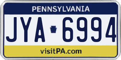 PA license plate JYA6994