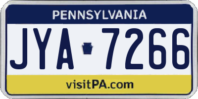 PA license plate JYA7266