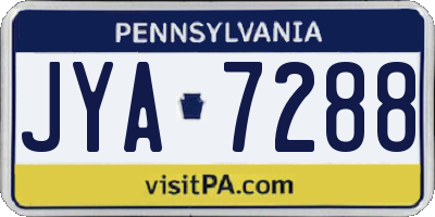 PA license plate JYA7288