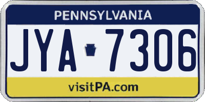 PA license plate JYA7306