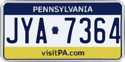 PA license plate JYA7364