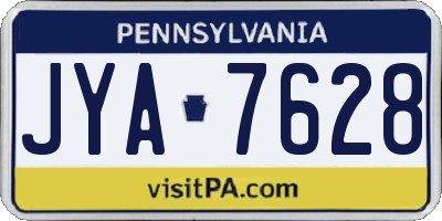 PA license plate JYA7628
