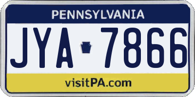 PA license plate JYA7866