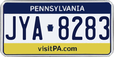 PA license plate JYA8283