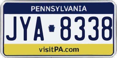 PA license plate JYA8338