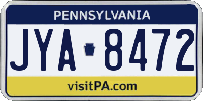 PA license plate JYA8472