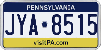 PA license plate JYA8515