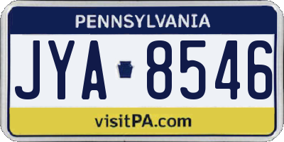 PA license plate JYA8546