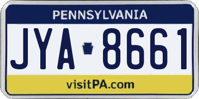 PA license plate JYA8661