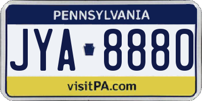 PA license plate JYA8880