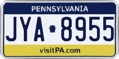 PA license plate JYA8955